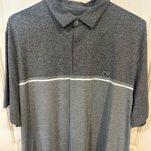 Vineyard Vines S/S On The Go Sankaty Polo Shirt - 2XL - Gray